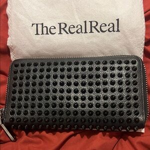 Christian Louboutin Black Studded Wallet